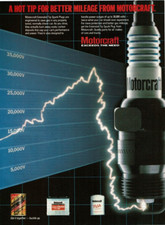 1984 Vintage Print Ad Motorcraft Extended Tip Spark Plugs Exceeds The Need Car