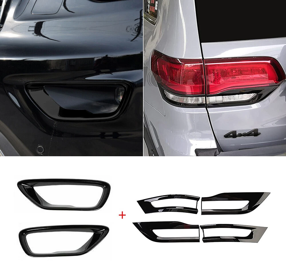 Black Tail Lamp Fog Light Cover Trim For Jeep Grand Cherokee 2018