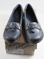 Great cond Clarks ashland bubble Women' loafer flat leather comfort walk 8M 90