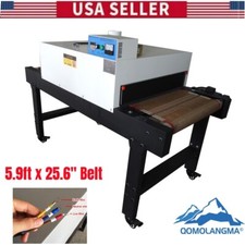 220V 4800W Small T-shirt Conveyor Tunnel Dryer 5.9ft. Long x 25.6" Belt USA
