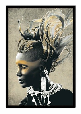 WALL ART INTERIORS Grande Stampa Artistica Su Tela Con Pantera Nera, 76