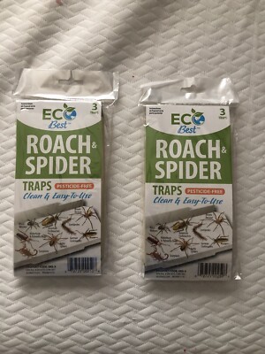  Roach scorpion spider insect glue traps 3 traps per pack EcoBest 6 traps