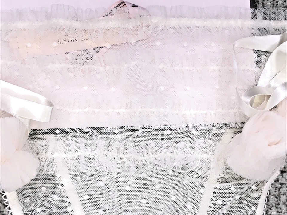 Victoria's Secret тизер новый с Ярлыками XXL белый свадебный помпон Pom стороне галстук бикини трусики - Изображение 4 из 4