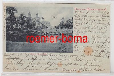 76867 Moonlight Card Greeting from Weissenburg a.S. Ellinger Thor Lot 1901