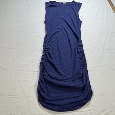 Hot Gal Purple Sleeveless Ruched Body-con Rocker Ribbed Stretchy Dress - Size XL