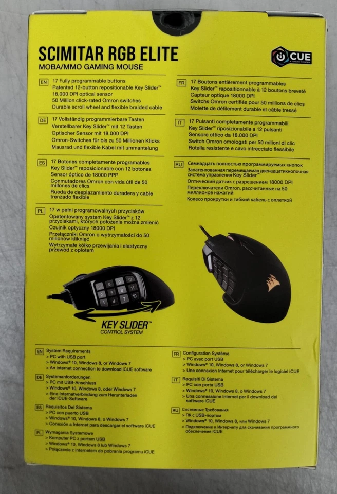 Corsair Scimitar Elite Optical MOBA/MMO RGB Gaming Mouse - Image 4 of 4