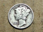 1941  P     MERCURY  SILVER   ACTUAL  COIN                           90201206-06