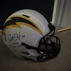 Los Angeles Chargers Autographed Helmet Beckett Authenticated 2020 NFL ROY