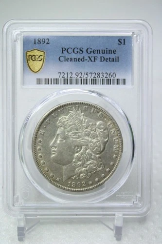 1892 Morgan Silver Dollar PCGS XF Detail Cleaned #3260