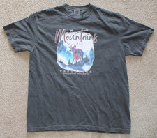 Great Smoky Mountains Tennessee Deer Hunting Tree Vtg Y2K Fruit Loom T Shirt XL