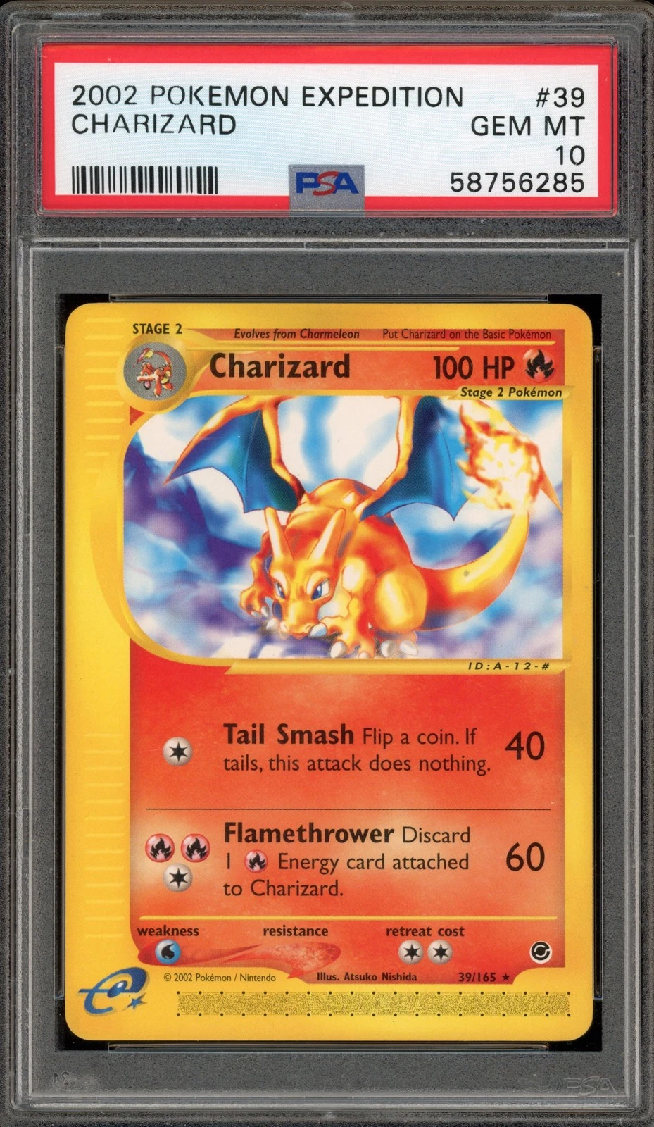 Pokemon Charizard Expedition NON Holo Rare #39 PSA 10 Gem Mint