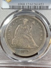 PCGS F12 1872 SEATED LIBERTY DOLLAR VERY PLEASING TYPE COIN