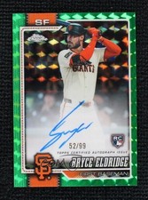 2026 Topps Chrome Rookie Green Geometric Refractor 52/99 Bryce Eldridge Auto RC
