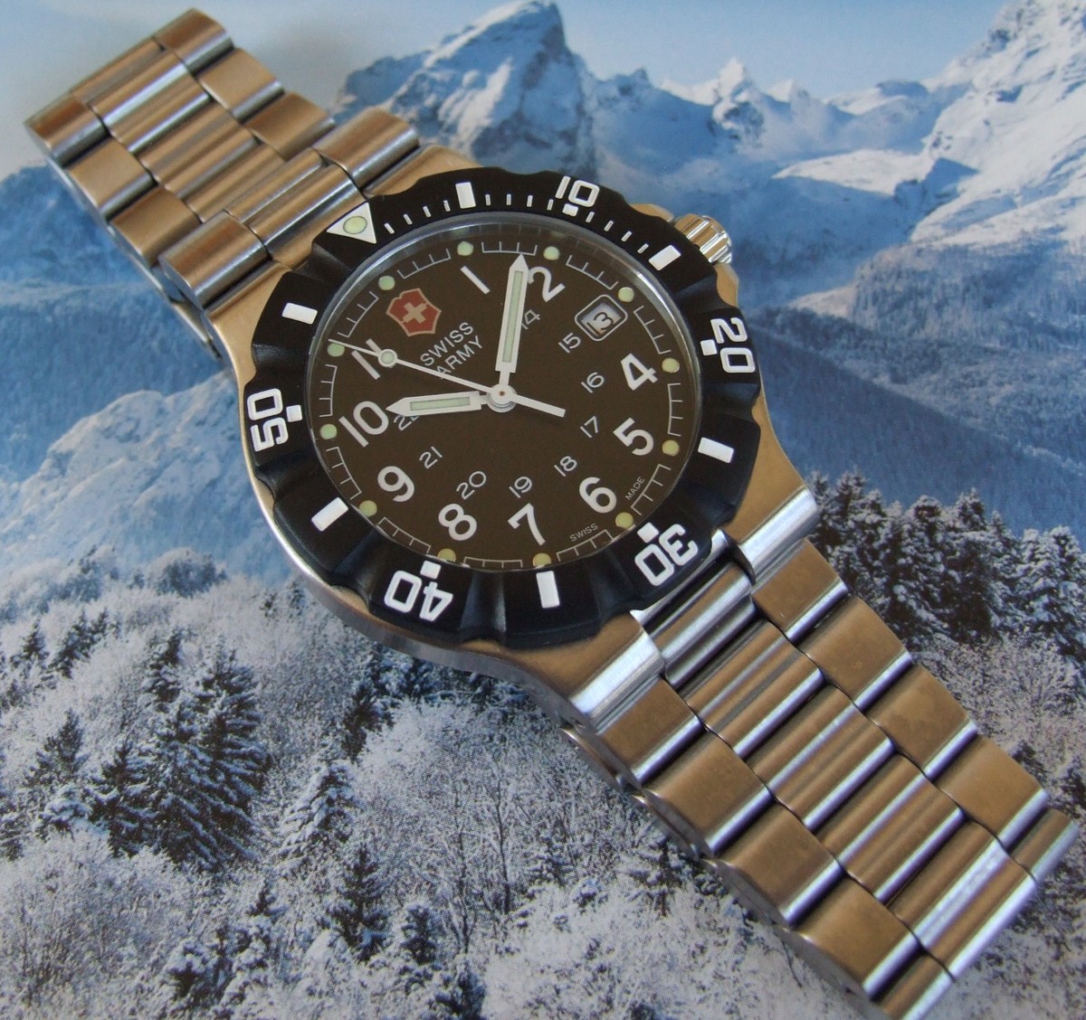 NOS VictorINOX Men SWISS ARMY~Rare SUMMIT XLT~Black Dl~Ratchet
