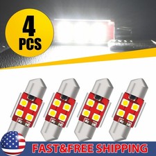 4pcs 31mm De3175 Led Interior Dome License Plate Light Bulbs 6000k Xenon White