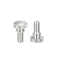 Knurled Thumb Screws M5 x 10mm Brass Shoulder Bolts Grip Knobs Fasteners 5Pcs