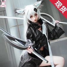Arknights Lappland Black Leather Jacket Dress Up Complete Clothing Cos Outfit 