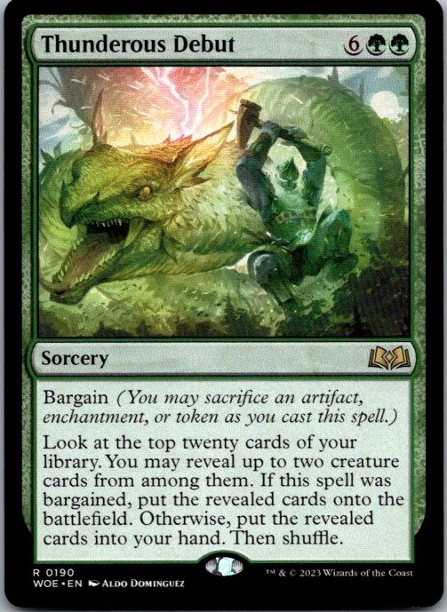 Thunderous Debut R Wilds of Eldraine 190 NM NM-LP