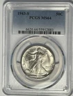1943 S WALKING LIBERTY HALF DOLLAR PCGS MS 64