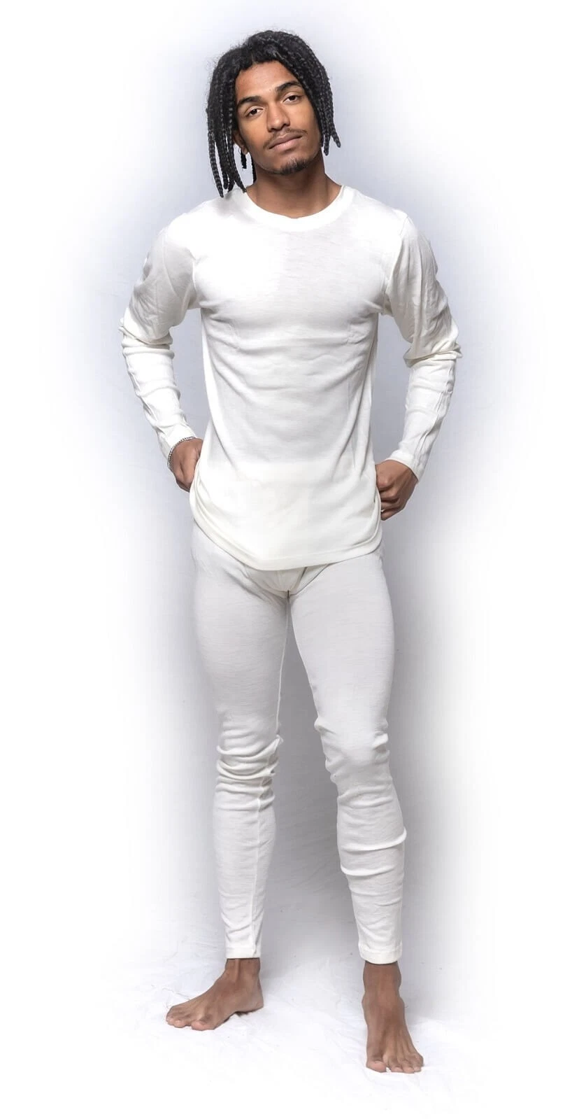 Mens Baselayer Beige Pure Wool 200gsm Long 2 Piece Spencer Thermal Set
Opens in a new window or tab