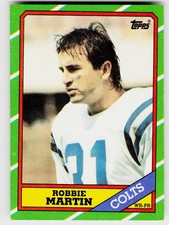 Robbie Martin, 1986 Topps, #319, Indianapolis Colts, RC