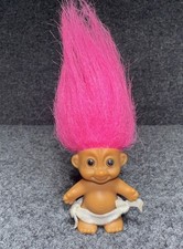 RUSS BERRIE CO PINK HAIR BABY TROLL DOLL ITEM NO. 18345 2.25 In