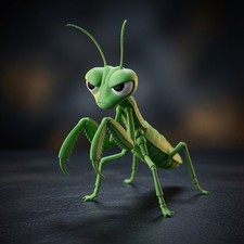 Frecher Grumpy Gottesanbeter Figur &ndash; Gr&uuml;ne Plastik Deko mit Attitude