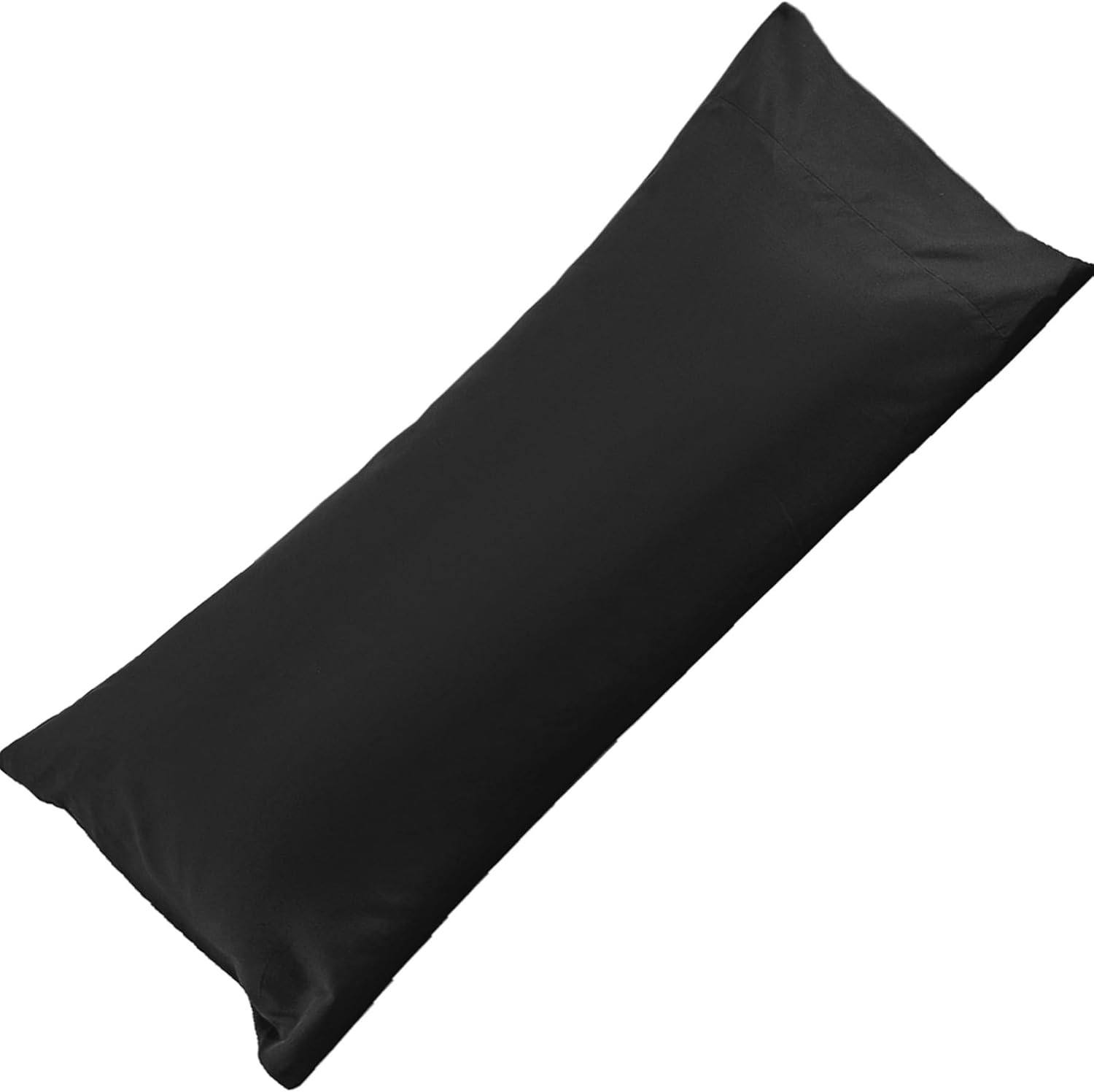 Body Pillow Case Cover Polyester Microfiber Long Pillow 20x54 (1 Pack) Black