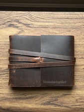 Full Grain Leather Photo Album Journal Handmade Travel Diary