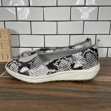 Naturalizer Patrice Shoes Womens Size 6 Wide Snake Print Leather Slip Ons NEW