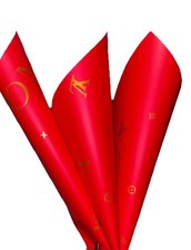 Premium Floral Wrapping Paper Red -White -20 Sheets-22x22" Luxury Bouquet Wrap