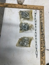 8 Sets Of PDQ Silver Swivel Steel Dog Tie Out Chain . 12 Inches Long.