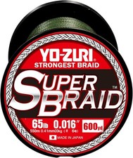 Yo-Zuri SuperBraid Fishing Line 65lb Test 600 Yard Spool R1511-DG Dark Green NEW