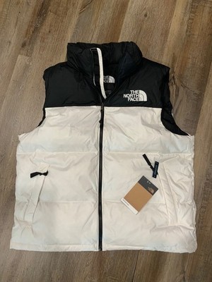 New The North Face 1996 Retro Nuptse Packable Vest TNF White /Black Men's Sz L