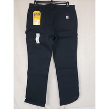 Carhartt Women's Rugged Flex Loose Fit Canvas Double-Front Work Pant Black 2323