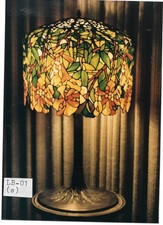 vintage color photo of stained glass lamp