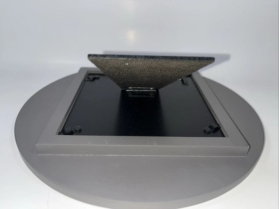 Marco de fotos vintage redondo de madera gris marco de fotos colgante o vidrio independiente Foto 3 de 4