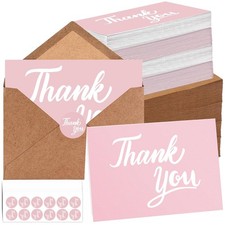 Bulk Thank You Cards with Kraft Envelopes
