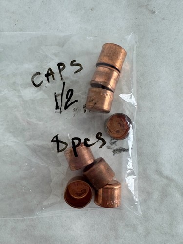 8pcs 1/2 Inch ID Copper Pipe Fitting End Cap Sweat Plug Solder Connection