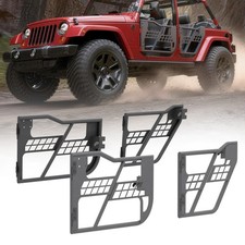 4pcs For Jeep Wrangler Jk 07-18 4dr Carbon Steel Tube Safari Tubular Doors Fr 4pcs For Jeep Wrangler Jk 07-18 4dr Carbon Steel Tube Safari Tubular Doors Fr