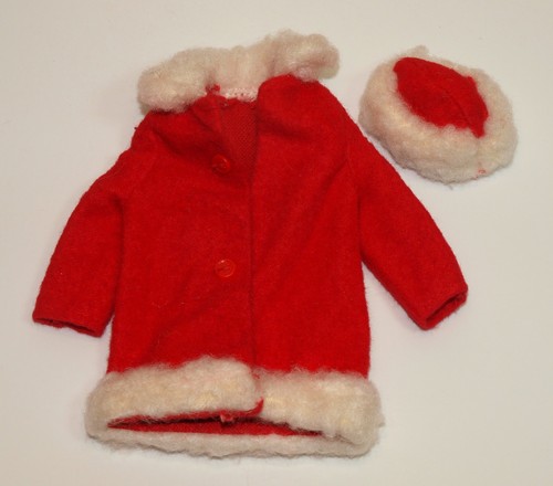 Vintage 1973 Mattel Skipper #8613 BEST BUY Red Flannel Coat & Hat