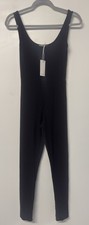 Antistar Black Ribbed Sleeveless Bodycon Jumpsuit Full Length Small New 48