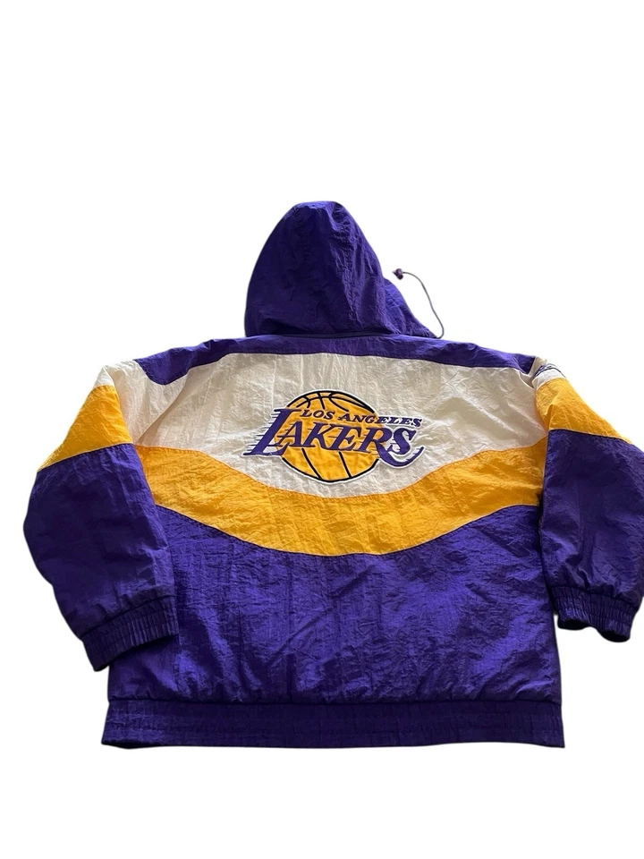 CHAQUETA CON CAPUCHA VINTAGE RARA APEX ONE NBA LOS ANGELES LAKERS TALLA M Foto 4 de 4