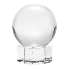 40mm/1.6 Inch K9 Crystal Glass Ball with Stand Solid Crystal Ball Clear 