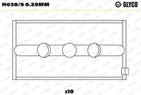 Glyco Kurbelwellenlager H038/5 0.25Mm FüR Saab