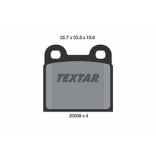 1x Textar Bremsbelagsatz, Scheibenbremse Vorne, Hinten f�r VW KAEFER Cabriolet