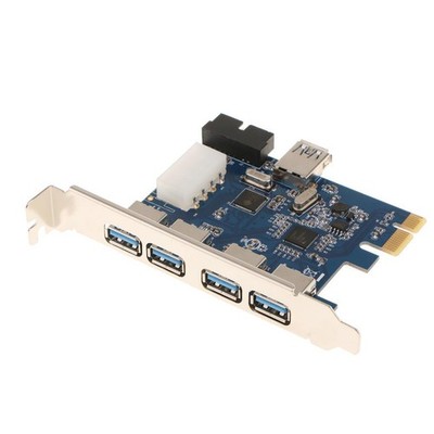 PCI-E zu USB 3.0 4-Port PCI Express Erweiterungskarte mit 19 Pins für Desktops
