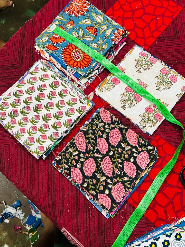 Remnants Fat Quarters Bundles Cotton Paisley Craft Floral Cotton Fabric,Scraps - Image 3 of 4