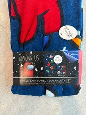 Among Us Kids Cotton 2 Piece Towel and Washcloth Set