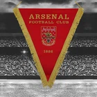 Arsenal Football Club London 1886 Large Embroidered Pennant Size 48 cm v 38 cm